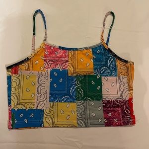 Shein multicolor crop top